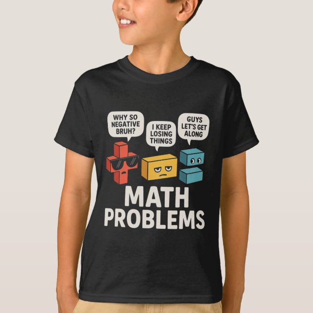 T-shirt Problèmes de maths symboles professeur drôle retou (Devant)