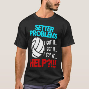 T-shirt Problèmes de réglage de volley-ball de plage Volle