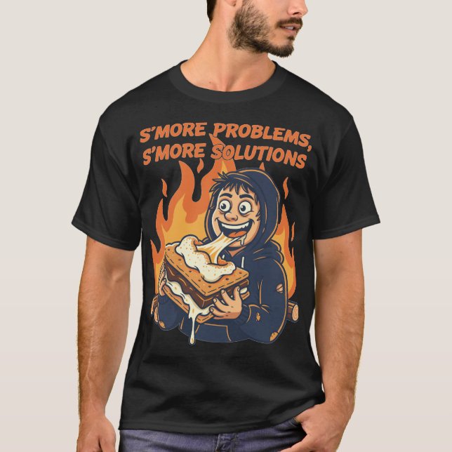 T-shirt Problèmes de Smore de Bande Dessinée Drôle Solutio (Devant)