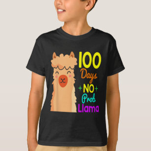 T-shirt Probllama 100 Jours D'École Mignonne 100E Jour Gar