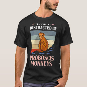 T-shirt Proboscis Singe Drôle Longue Nez Singes