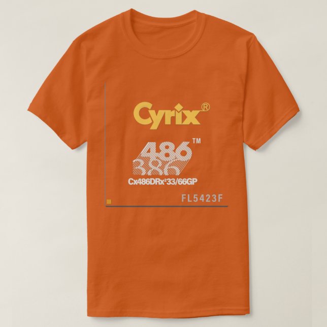 T-shirt Processeur Vintage Cyrix 486DRx (Design devant)