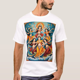 T-shirt Procession des danseurs célestes - Thangka & Kalam