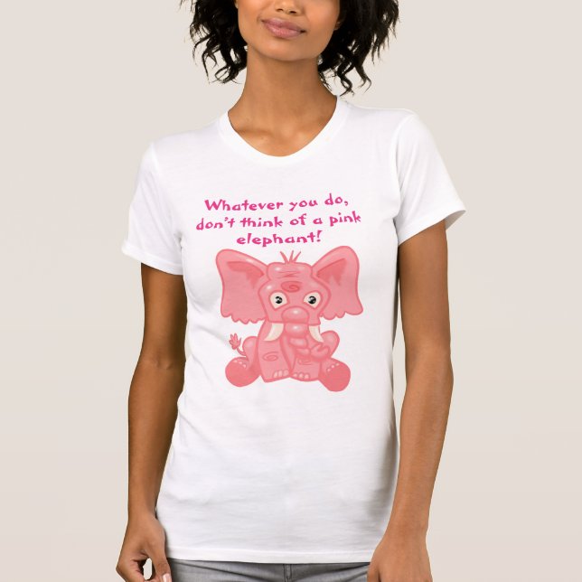 T-shirt Processus ironique Eléphant rose (Devant)