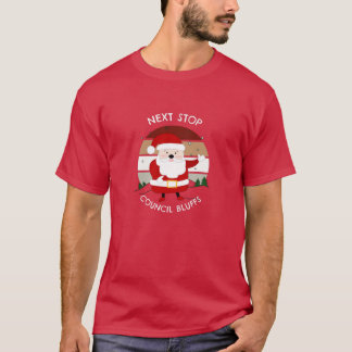T-SHIRT PROCHAIN ARRÊT CONSEIL BLUFFS PÈRE NOËL NOËL IDÉE 