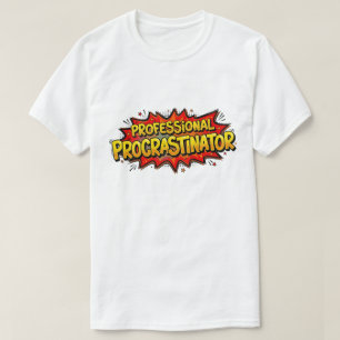 T-shirt Procrastinateur Professionnel Bande Dessinée Pop A