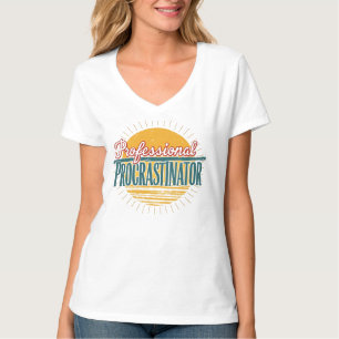 T-shirt Procrastinateur Professionnel Retro Drôle Citation