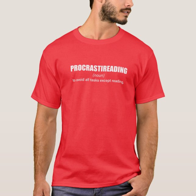 T-shirt Procrastireading Définition Drôle Lecture Livres L (Devant)