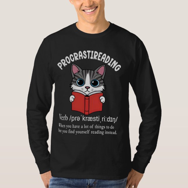 T-shirt Procrastireading Drôle Lecture Procrastinante Def (Devant)