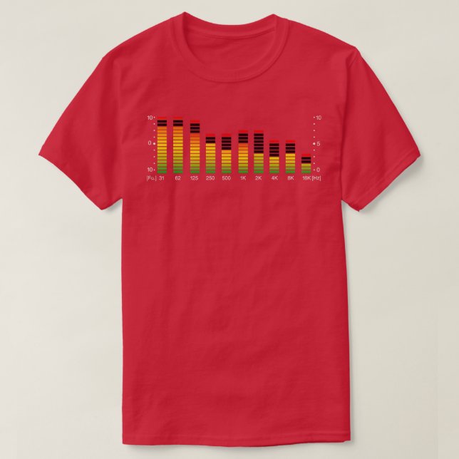 T-shirt Producteur de musique égaliseur (Design devant)