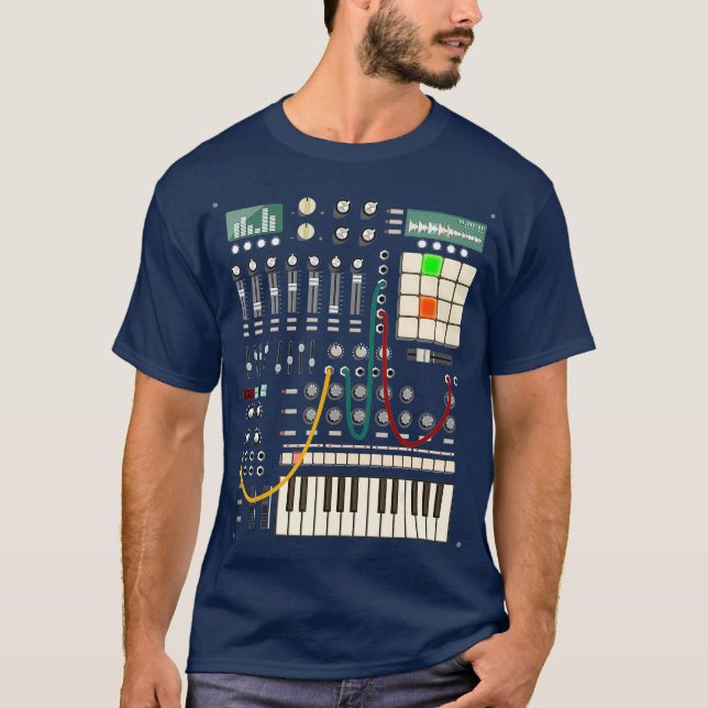 T-shirt Producteur de musique moderne et musicien électron (Devant)