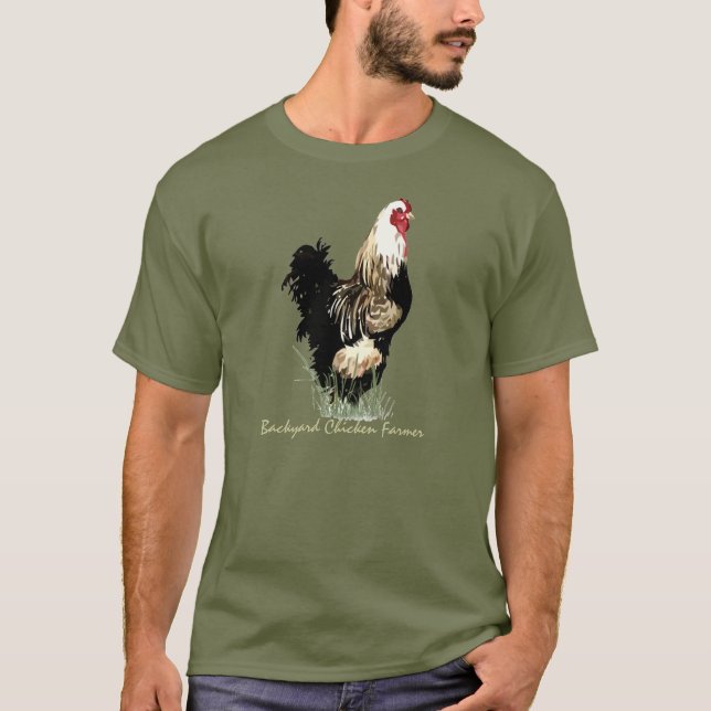T-shirt Producteur de poulet jardin avec design de coq (Devant)