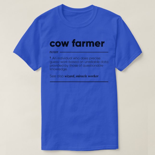 T-shirt Producteur de vaches amusant (Design devant)