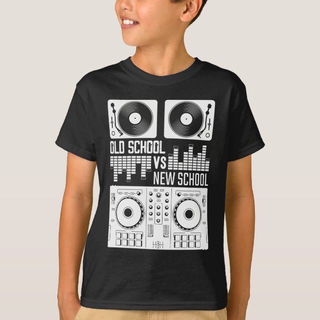 T-shirt Producteur musical DJ Old School Vinyl electro Tec (Devant)