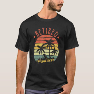 T-shirt Producteur Retraité Retro Vintage Pour Hommes Papa