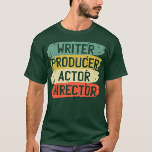 T-shirt Producteur Rétro Acteur Écrivain Et Film
