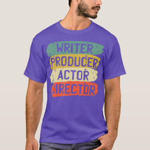 T-shirt Producteur Rétro Acteur Écrivain Et Film