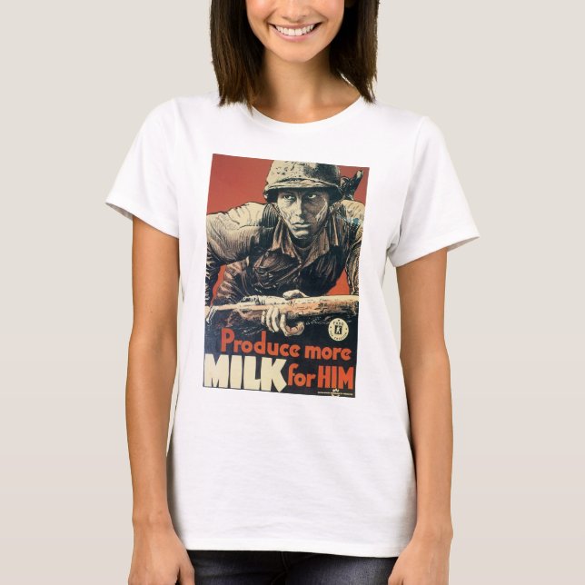 T-shirt Produire plus de lait pour lui (Devant)