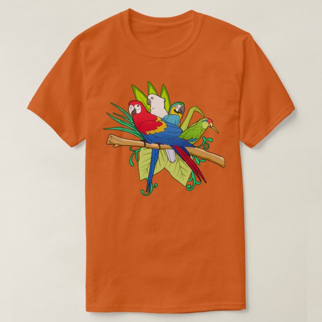 T-shirt Produit cadeau de perroquets tropicaux Perroquets  (Design devant)
