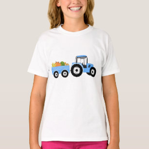 T-shirt Produits de la ferme de camions bleus