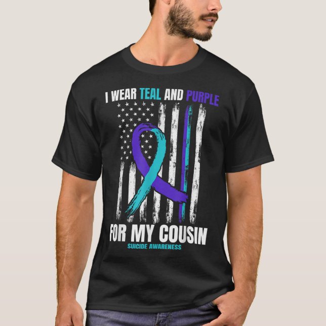 T-shirt Produits de prévention du suicide Cousin Ameri (Devant)