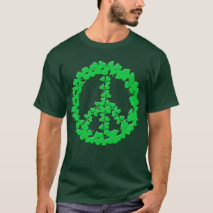 T-shirt Produits de signe de paix de shamrock