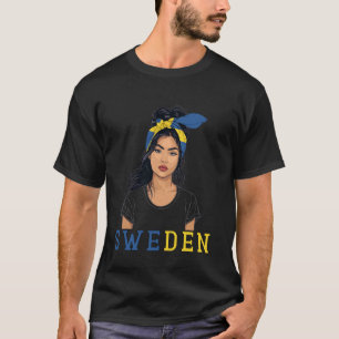 T-shirt Produits d'héritage de drapeau suédois Femmes Souv