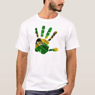 T-SHIRT PRODUITS GENTILS DE DRAPEAU DE MAIN DE LA JAMAÏQU