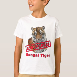 T-shirt Produits mis en danger de tigre de Bengale