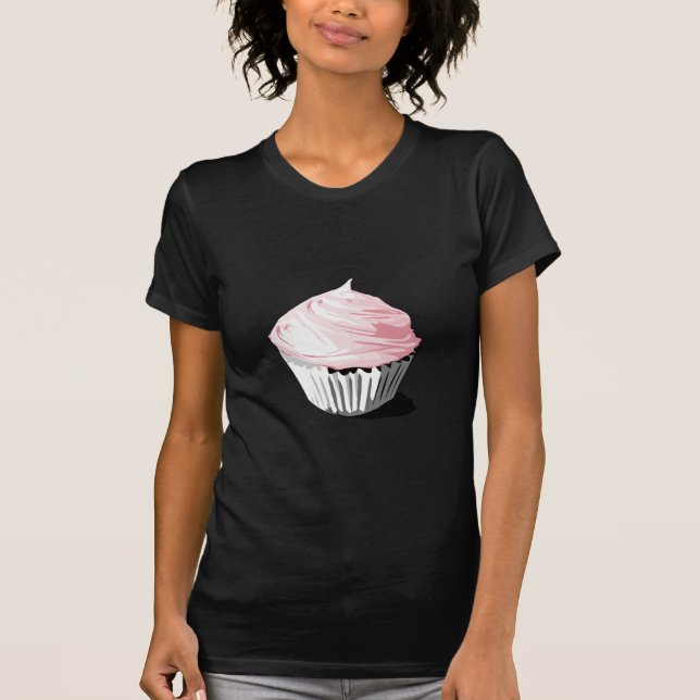 T-shirt Produits roses de modèle de petit gâteau de (Devant)
