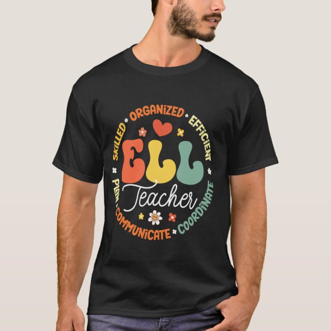 T-shirt Prof Assistant Scolaire Enseignement Langue Anglai (Devant)
