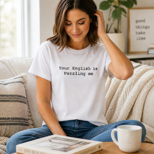 T-shirt Prof d'anglais drôle grammaire 