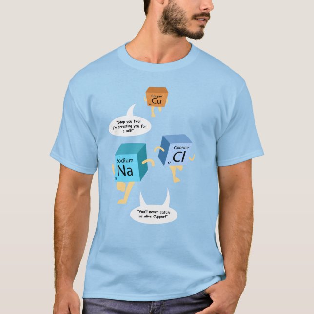 T-shirt Prof de chimie drôle Blague de geek scientifique (Devant)
