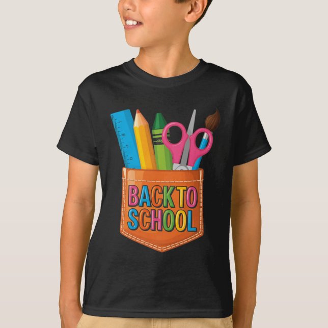 T-shirt Prof de dessin mignon de retour à l'école dans la  (Devant)