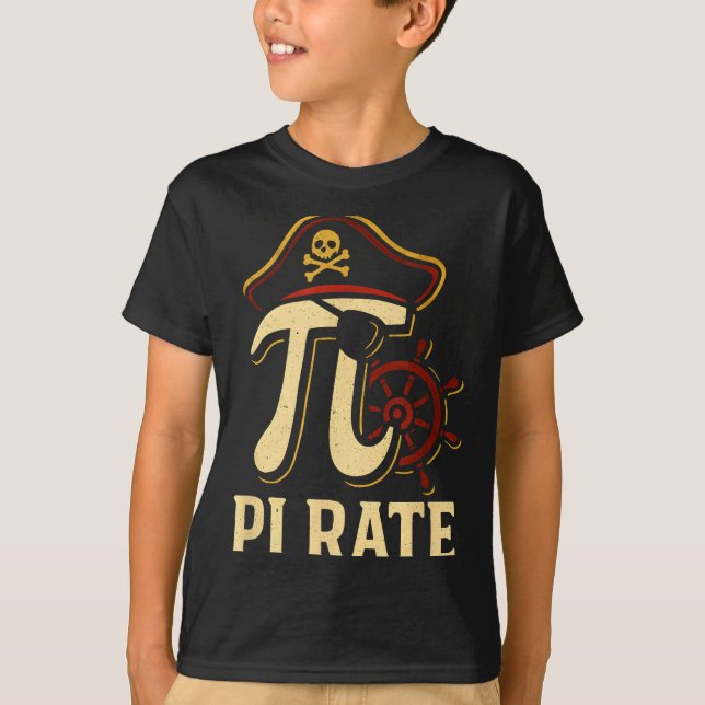 T-shirt Prof de maths drôle de pirate de la journée Pi 3.1 (Devant)
