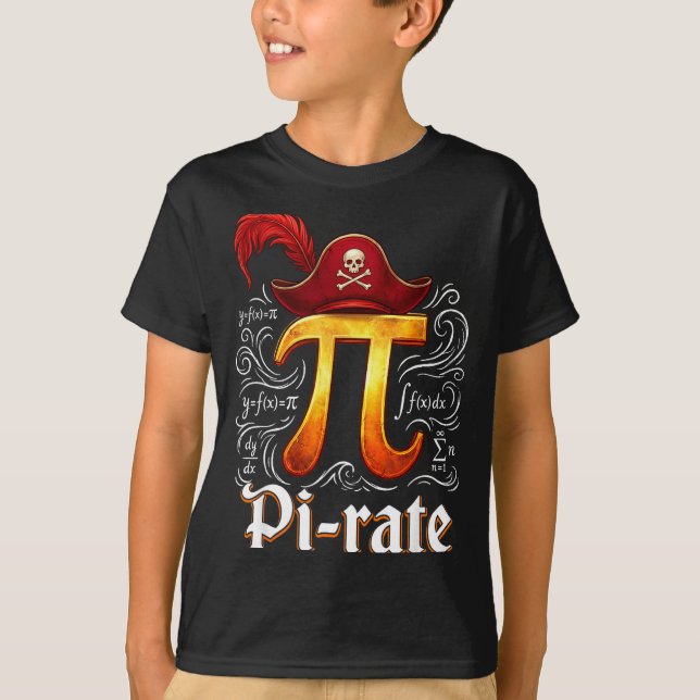 T-shirt Prof de maths élève en sciences étudiant Pi Rate F (Devant)