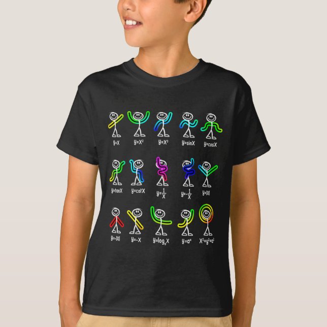 T-shirt Prof de maths geek danse algèbre drôle fonction ne (Devant)