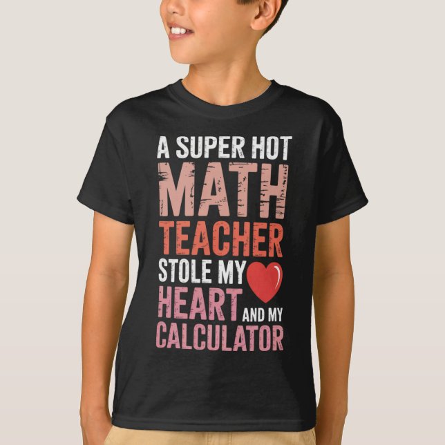 T-shirt Prof de maths Saint-Valentin Équation cardiaque Al (Devant)