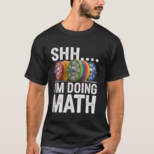 T-shirt Prof de maths Workout Chut je fais des maths Gym P (Devant)