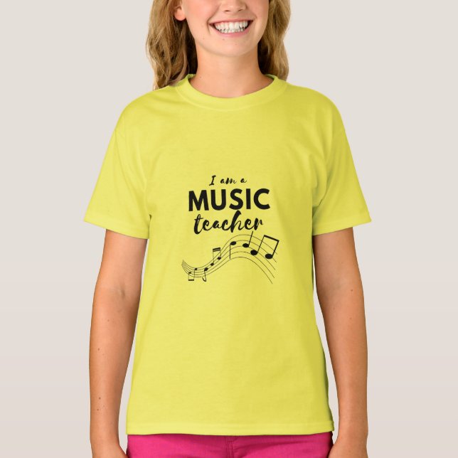 T-Shirt Prof de Musique – Enseigner, Jouer, Recomm (Devant)