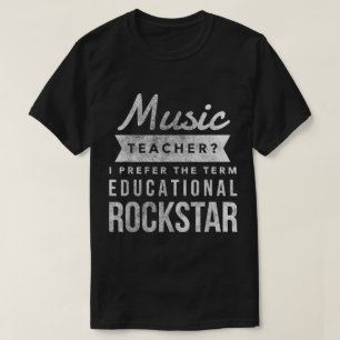 T-shirt Prof de musique Rockstar pédagogique