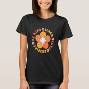 T-shirt Prof Enseignant Hippy Groovy Sois Gentil Enseigne