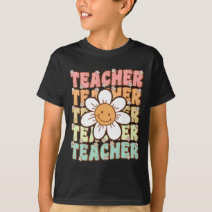 T-shirt Prof Enseignant Mignon Fleur de Marguerite Rétro R