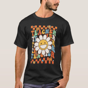 T-shirt Prof groovy hippy enseigne professeur daisy coloré