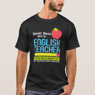 T-shirt Prof Humour Lecture Livres Vocabulaire Gra