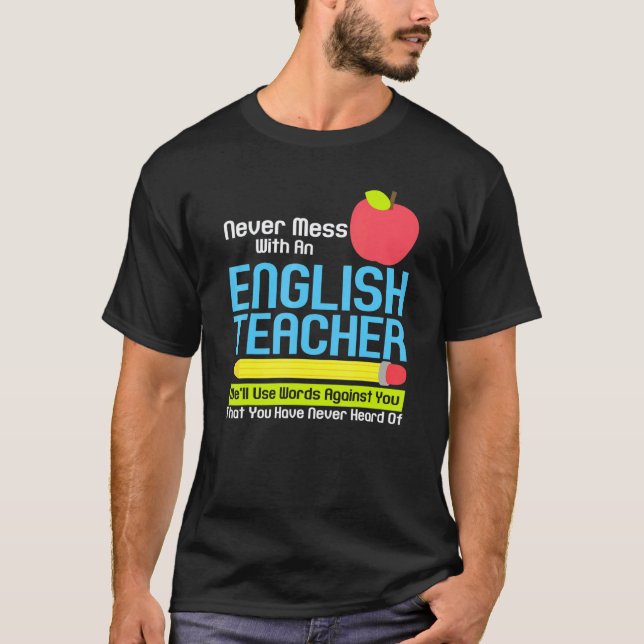 T-shirt Prof Humour Lecture Livres Vocabulaire Gra (Devant)