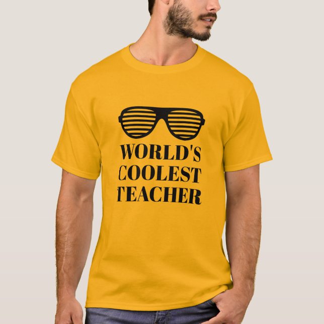 T-shirt Prof le plus cool du monde t shirt drôle (Devant)