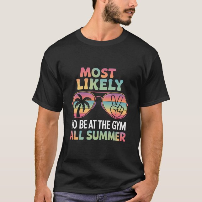 T-shirt Prof le plus susceptible de fréquenter la salle de (Devant)