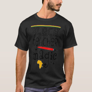T-shirt Prof Magic Enseignant Hommes Femmes Histoire Noir