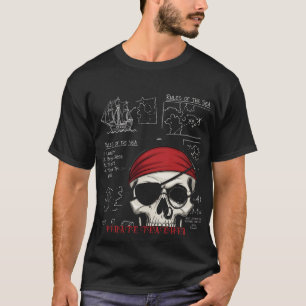 T-shirt Prof pirate drôle crâne et règles de maths